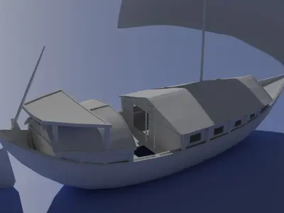 Paltai ancient houseboat of Bangladesh and India  Free low-poly 3D model