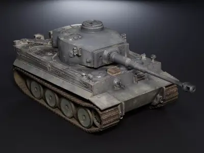 Tiger tank 3D model purchase