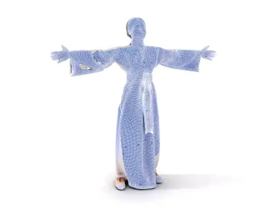 Traditional Hanbok Dress model pack Low-poly 3D model