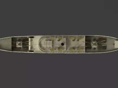Varitime Vessels  The Historic Ship Amiral Latouche Treville Low-poly 3D model