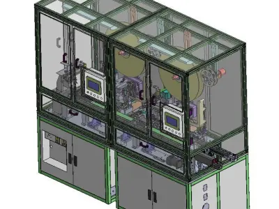 Auto linker bending and cutting machine 3D model