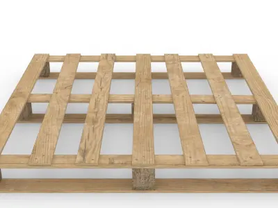 1200x1200mm quad pallet Low-poly 3D model
