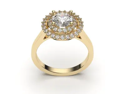 solitaire with ring sizes  9 part S128 3D print model