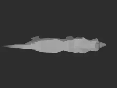 Low poly wolf model 3D model