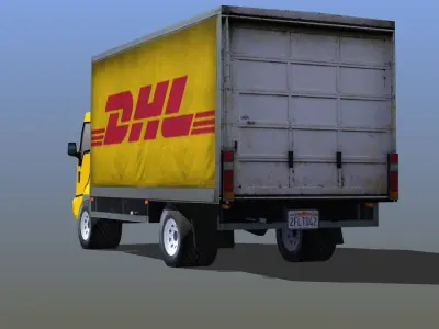 Delivery Truck Low-poly 3D model