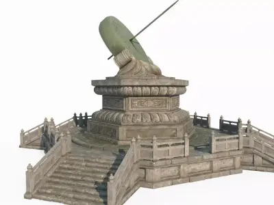 Ancient Asian timing tool corona 3D model