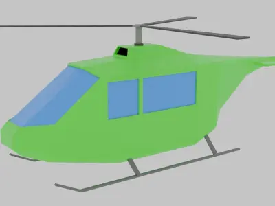 Low Poly Helicopter Free 3D model