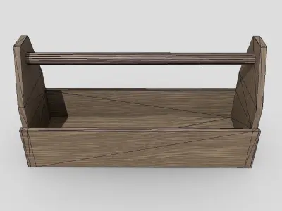 CC0 - Crate 3 wooden tool box Free low-poly 3D model