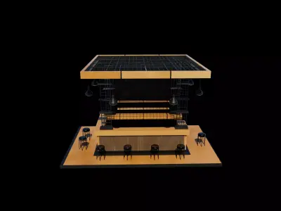 Coffee kiosk 3D model