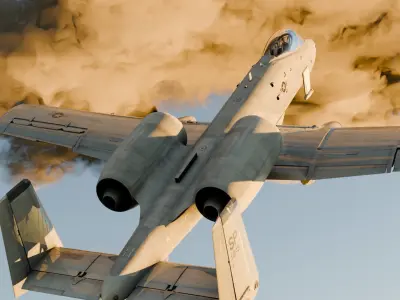 A10 Thunderbolt 2 Fully Rigged Game Ready 3D model