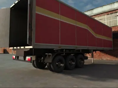 Single Truck Low-poly 3D model