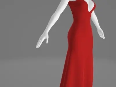 Woman Clothing A-Pose 522 Low-poly 3D model