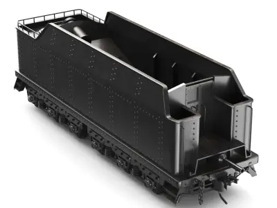  Detailed Train Coal Wagon Car 
