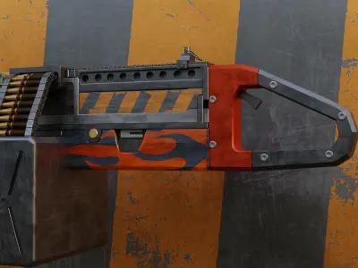 Kac heavy machine gun 3D model