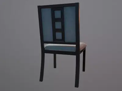 Generic Black Wooden Chair Free 3D model