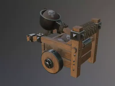 Mini catapult Free 3D model