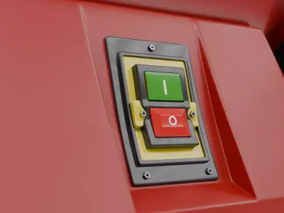 Double Bench Grinder POWERGRIND Realistic 3D Model 3D model