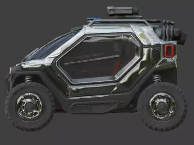 AI-Controlled Urban Patrol Pod 3D Model Low-poly 3D model