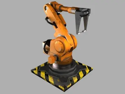Robot Arm Low-poly 3D model get