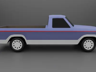 Low Poly Pickup Truck 1 Free low-poly 3D model