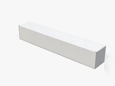 Mailer Boxes - White Long Packaging Set 3D model