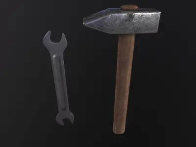 Industrial tools 3D Model Low-poly 3D model