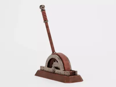 Rusty Lever - Rigged Low-poly 3D model