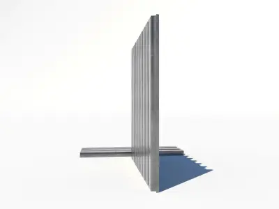Corrugated galvanized sheets 9 Low-poly 3D model