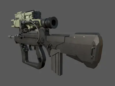 Assault Rifle - Famas Felin Low-poly 3D model