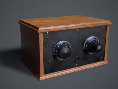 Vintage Radio - ASA 3 Free low-poly 3D model