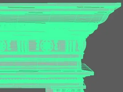 fireplace gold 3D model