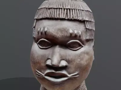 Ivbioto-trophy head I Low-poly 3D model