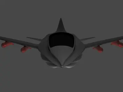 Fighter Aircraft Low-poly 3D model