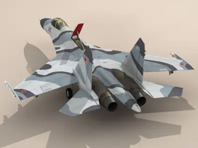 Su-27 Flanker 3D model get