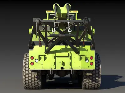 Oshkosh HET Wrecker Low-poly 3D model