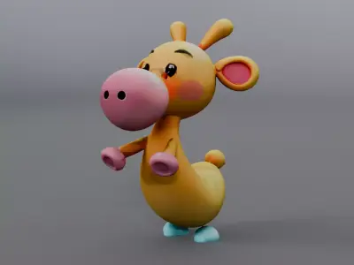 cute giraffe 3D model purchase
