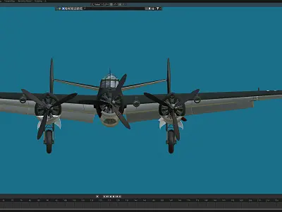 Cant Z-1007 in German service Free 3D model