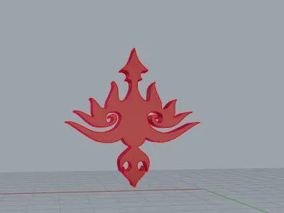 Ciondolo fireball Free 3D model
