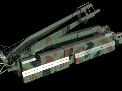 Hwasong 12 missile launcher 3D model purchase