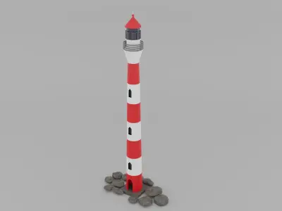 Lighthouse Low-poly 3D model buy