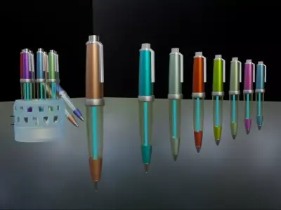 free 3D ballpen design  3D model