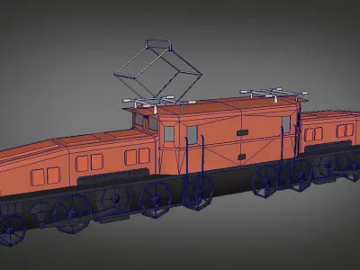 Crocodile Locomotive Train Class Ce 6-8 Low-poly 3D model