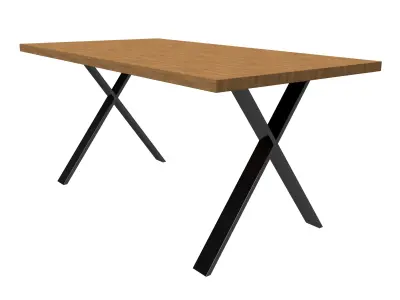 Industrial dining table modern TYPE 8 3D model