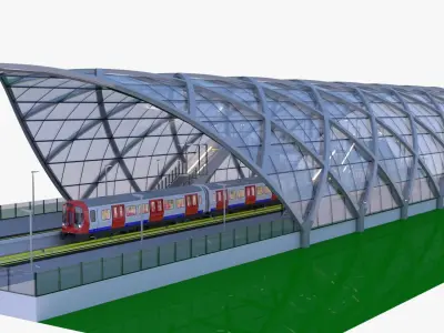 London metro stations 3D Model Pack