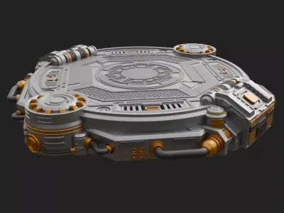 Display Stand Base Diorama Scifi Cyber Futuristic 3D print model