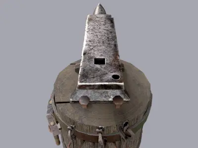 Anvil and tools Low-poly 3D model