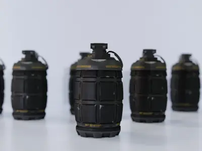 Grenades pack - 3  -3D LOWPOLY Models Low-poly 3D model