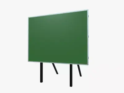 Outdoor advertising poster stand Low-poly 3D model