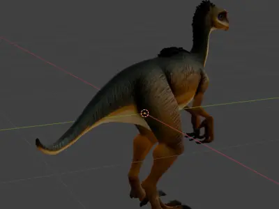 Character-Style Velociraptor Model 3D model