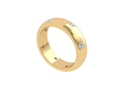 Bridal Round stone band 3D print model